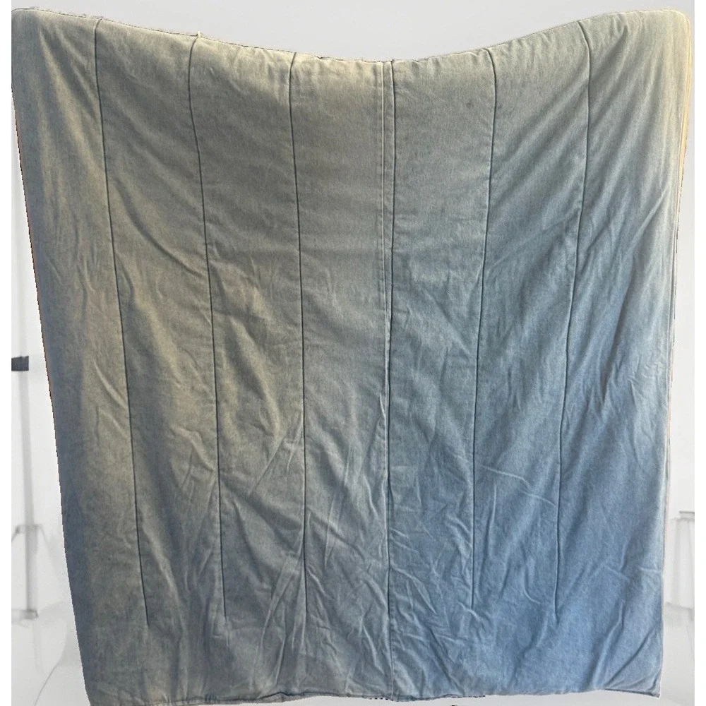 Rare VTG Ralph Lauren Heavy Denim Jean Windward King Sz Comforter-Bed Spread